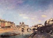 Johan-Barthold Jongkind The Seine and Notre-Dame de Paris oil painting reproduction